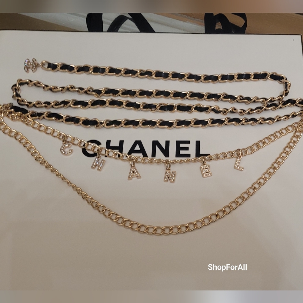 Chanel Gold and Black Chain Belt - Picture 4 of 15